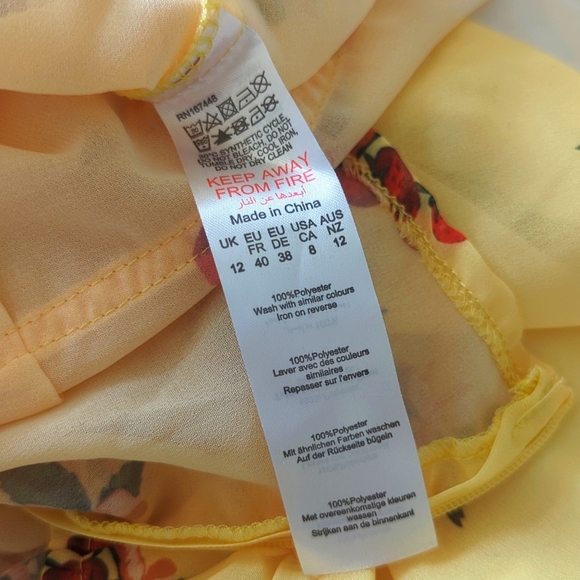 Pretty Little Things Strawberry Yellow Lace-Up Top - Picture 7 of 7